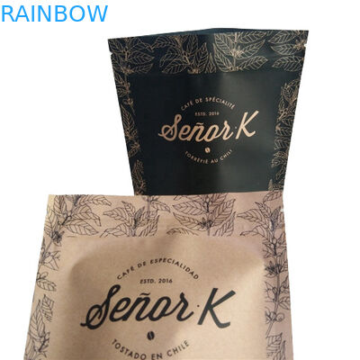 সমতল নীচের ব্যাগ খাদ্য প্যাকেজিং ফিল্ম সাধারণ সাদা মুদ্রণ শীর্ষ বায়ু ভালভ দিয়ে ভরাট