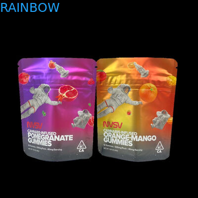 3.5 গ্রাম প্লাস্টিকের ব্যাগ প্যাকেজিং কাস্টম লেবেল মুদ্রিত CBD কুকিজ পুনরায় বন্ধযোগ্য