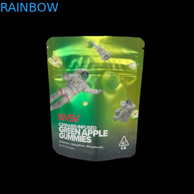 3.5 গ্রাম প্লাস্টিকের ব্যাগ প্যাকেজিং কাস্টম লেবেল মুদ্রিত CBD কুকিজ পুনরায় বন্ধযোগ্য