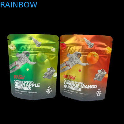 3.5 গ্রাম প্লাস্টিকের ব্যাগ প্যাকেজিং কাস্টম লেবেল মুদ্রিত CBD কুকিজ পুনরায় বন্ধযোগ্য