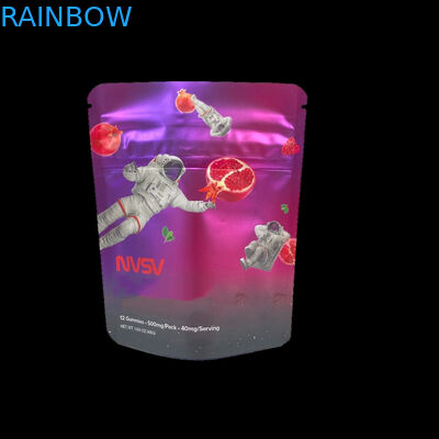 3.5 গ্রাম প্লাস্টিকের ব্যাগ প্যাকেজিং কাস্টম লেবেল মুদ্রিত CBD কুকিজ পুনরায় বন্ধযোগ্য