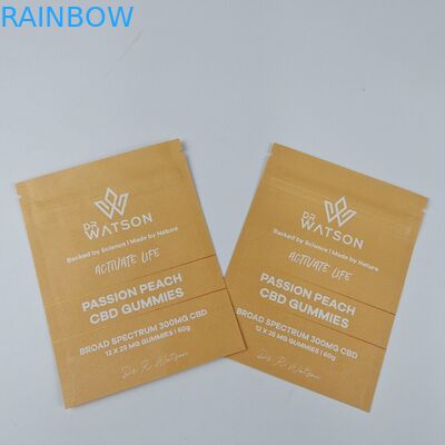 MOPP কম্পোস্টেবল ক্রাফট পেপার ব্যাগ কাস্টম স্ট্যান্ডিং পকেট জিপার খাদ্যের জন্য আর্দ্রতা প্রমাণ