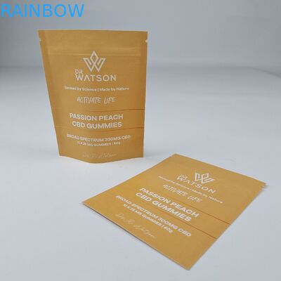 MOPP কম্পোস্টেবল ক্রাফট পেপার ব্যাগ কাস্টম স্ট্যান্ডিং পকেট জিপার খাদ্যের জন্য আর্দ্রতা প্রমাণ