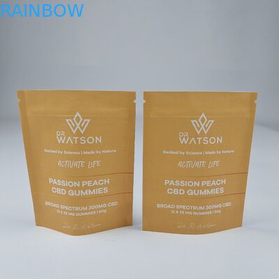 MOPP কম্পোস্টেবল ক্রাফট পেপার ব্যাগ কাস্টম স্ট্যান্ডিং পকেট জিপার খাদ্যের জন্য আর্দ্রতা প্রমাণ