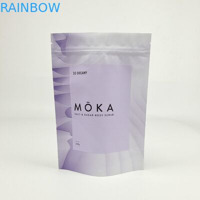 কাস্টম ডিজিটাল প্রিন্টিং ক্রাফট পেপার ব্যাগ স্ট্যান্ড আপ জিপলক অ্যালুমিনিয়াম ফয়েল ব্যাগ কফি শরীর স্ক্রাব প্যাকেজিং জন্য