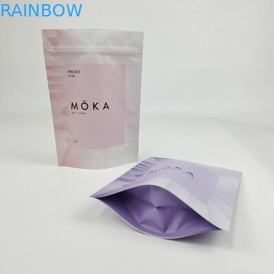 কাস্টম ডিজিটাল প্রিন্টিং ক্রাফট পেপার ব্যাগ স্ট্যান্ড আপ জিপলক অ্যালুমিনিয়াম ফয়েল ব্যাগ কফি শরীর স্ক্রাব প্যাকেজিং জন্য