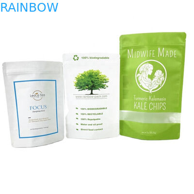 পরিবেশ বান্ধব বায়োডেগ্রেডেবল ক্রাফট কাগজের ব্যাগ জিপ লক ব্যাগ খাদ্য প্যাকেজিং উইন্ডো সহ কাগজের ব্যাগ