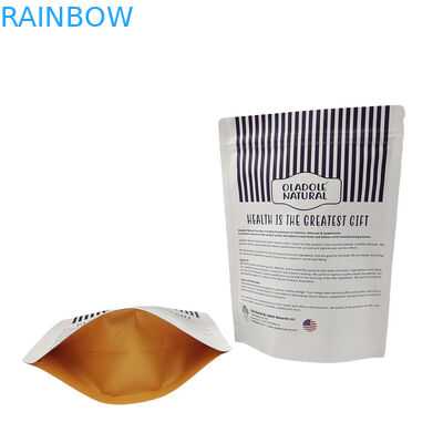 কম এমওকিউ স্ট্যান্ড আপ পুনরায় বন্ধযোগ্য জিপার ক্রাফ্ট পেপার ব্যাগ কাস্টম বায়োডেগ্রেডেবল পুনরায় বন্ধযোগ্য মাইলার ব্যাগগুলি পোষা প্রাণীর চিকিত্সার জন্য