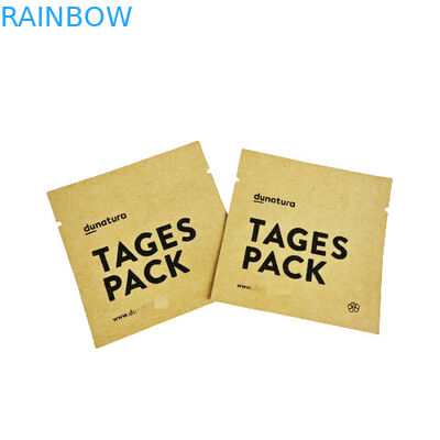 কাস্টম মুদ্রিত কফি লস চা নমুনা প্যাকেট 8x8 সেমি ক্রাফ্ট পেপার ব্যাগ পুনর্ব্যবহারযোগ্য ক্রাফ্ট পেপার ব্যাগ কাস্টমাইজড