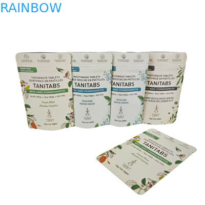 কাস্টম মুদ্রিত কফি লস চা নমুনা প্যাকেট 8x8 সেমি ক্রাফ্ট পেপার ব্যাগ পুনর্ব্যবহারযোগ্য ক্রাফ্ট পেপার ব্যাগ কাস্টমাইজড