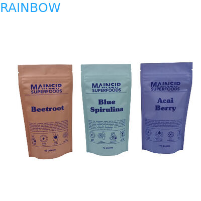 ডিজিটাল মুদ্রিত গরম কোকো পাউডার প্যাকেজিং ব্যাগ কফি পাউডার প্লাস্টিকের ব্যাগ পুনরায় বন্ধযোগ্য জিপ লক সহ