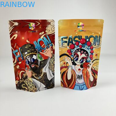 ডিজিটাল মুদ্রিত মাইলার ব্যাগ ম্যাট ভিএমপিইটি গন্ধ প্রতিরোধী জিপার ব্যাগ সিএমওয়াইকে প্যানটোন 250 গ্রাম ব্যাগ