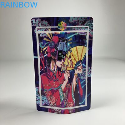 ডিজিটাল মুদ্রিত মাইলার ব্যাগ ম্যাট ভিএমপিইটি গন্ধ প্রতিরোধী জিপার ব্যাগ সিএমওয়াইকে প্যানটোন 250 গ্রাম ব্যাগ