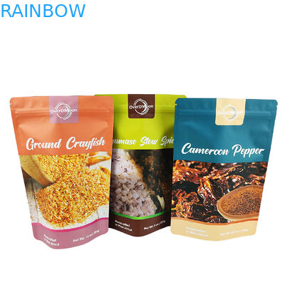 ম্যাট সমাপ্তি 250 গ্রাম প্লাস্টিকের ব্যাগ মশলা প্যাকেজিং খাদ্য গ্রেড মশলা ব্যাগ