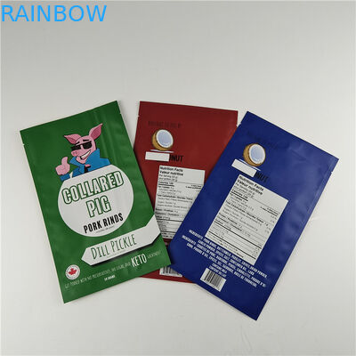 প্রস্তুতকারক কাস্টমাইজড সাইজ স্টোরেজ স্ন্যাক ব্যাগ প্যাকেজিং ম্যাট অ্যালুমিনিয়াম ফয়েল স্ট্যান্ড আপ পকেট জিপলক প্যাকেজিং ব্যাগ