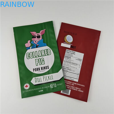 প্রস্তুতকারক কাস্টমাইজড সাইজ স্টোরেজ স্ন্যাক ব্যাগ প্যাকেজিং ম্যাট অ্যালুমিনিয়াম ফয়েল স্ট্যান্ড আপ পকেট জিপলক প্যাকেজিং ব্যাগ