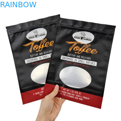 ট্রান্সপারেন্ট ডিজাইন এবং জিপার বন্ধের সাথে টিয়ার নটচ ফিচার পোষা প্রাণী খাদ্য থলি