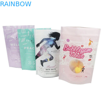 বিভিন্ন আকারের স্ট্যান্ড আপ বডি স্ক্রাব ব্যাগের জন্য কাস্টমাইজযোগ্য কসমেটিক প্যাকেজিং ব্যাগ