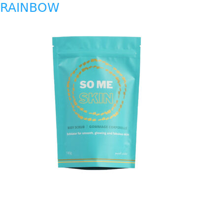 বিভিন্ন আকারের স্ট্যান্ড আপ বডি স্ক্রাব ব্যাগের জন্য কাস্টমাইজযোগ্য কসমেটিক প্যাকেজিং ব্যাগ