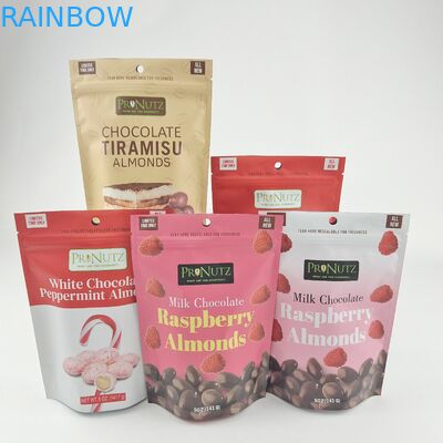 কাস্টমাইজড প্রাইভেট লোগো জিপার প্লাস্টিক স্ট্যান্ড আপ জিপ লক প্যাকেজিং ব্যাগ প্যাকিং ভোজ্য কুকিজ