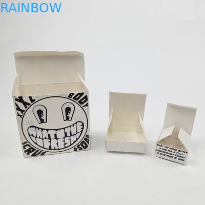 কাস্টম গ্লোসি ইউভি ম্যাট ফিল্ম হোয়াইট কার্ডবোর্ড পেপার বক্স 400g কসমেটিক নমুনা জন্য আর্গান তেল