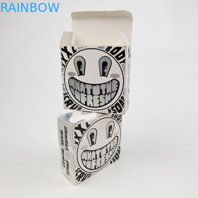 কাস্টম গ্লোসি ইউভি ম্যাট ফিল্ম হোয়াইট কার্ডবোর্ড পেপার বক্স 400g কসমেটিক নমুনা জন্য আর্গান তেল