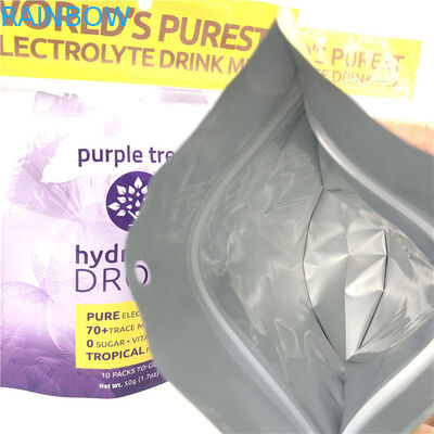 10 রং কাস্টম ম্যাট অ্যালুমিনিয়াম ফয়েল স্ট্যান্ড আপ পকেট জিপলক ডয়প্যাক ব্যাগ খাবারের জন্য