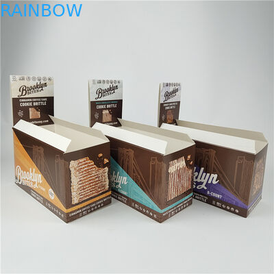 পুনর্ব্যবহারযোগ্য ভাঁজযোগ্য কার্ডবোর্ড কাউন্টার ডিসপ্লে বক্স খুচরা দোকান তাক প্রস্তুত ডিসপ্লে কাগজ বক্স