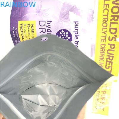 গরম কাস্টম লোগো চকচকে ফিনিস কাস্টমাইজড আকার এবং নকশা প্রয়োজন অ্যালুমিনিয়াম ফয়েল মাইলার ডয়প্যাক