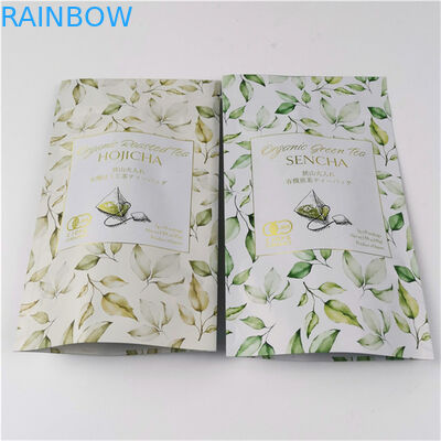 ফ্যাশন প্যাক কাস্টম লোগো মুদ্রিত 10 টি রঙ পর্যন্ত গ্রহণযোগ্য উপলব্ধ প্লাস্টিকের ফয়েল পকেট চা ব্যাগ