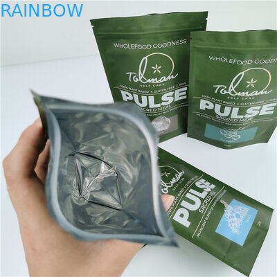 খাদ্য প্যাকেজিং উপাদান ম্যাট অ্যালুমিনিয়াম ফয়েল 250 গ্রাম 1 কেজি প্যাকেজ সঙ্গে স্ট্যান্ড আপ চা ব্যাগ প্যাকেজিং