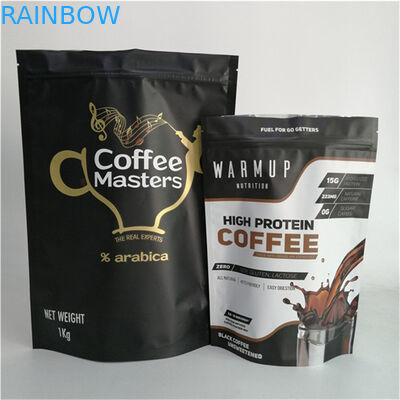 সেরা বিক্রয় খাদ্য গ্রেড গন্ধ প্রতিরোধী ম্যাট ফিল্ম VMPET 250g 500g কফি স্ট্যান্ড আপ ব্যাগ 120 মাইক্রন