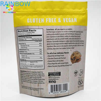 পরিবেশ বান্ধব এবং নিরাপদ উপাদান স্ন্যাক প্যাকেজিং ব্যাগ 10 টি রঙ পর্যন্ত গ্রহণযোগ্য উপলব্ধ