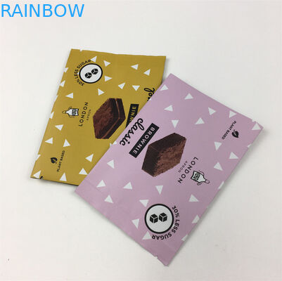 আর্দ্রতা প্রতিরোধী 200 গ্রাম পিছনের পাশের সীল ব্যাগ কুকিজ চকলেট টিয়ার নাচ ব্যাগ