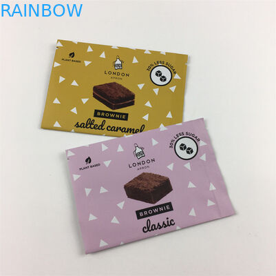 আর্দ্রতা প্রতিরোধী 200 গ্রাম পিছনের পাশের সীল ব্যাগ কুকিজ চকলেট টিয়ার নাচ ব্যাগ