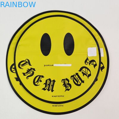 অনিয়মিত 3.5g 7g মাইলার ব্যাগগুলি ভিতরে জিপার সহ মুদ্রণ অ্যালুমিনিয়াম ফয়েল গন্ধ প্রতিরোধী ভোজ্য প্লাস্টিকের প্যাকেট