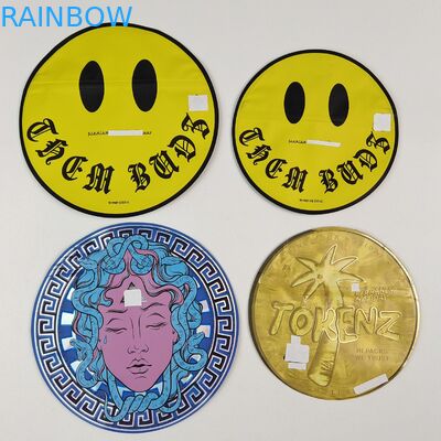 অনিয়মিত 3.5g 7g মাইলার ব্যাগগুলি ভিতরে জিপার সহ মুদ্রণ অ্যালুমিনিয়াম ফয়েল গন্ধ প্রতিরোধী ভোজ্য প্লাস্টিকের প্যাকেট