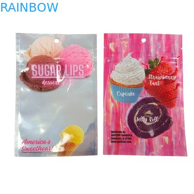 কাস্টম ডিজাইন স্ব-সিলিং আর্দ্রতা-প্রমাণ তাপ-সিলড জিপার স্বচ্ছ সামনের অ্যালুমিনিয়াম ফয়েল ব্যাক মাইলার প্লাস্টিকের ব্যাগ চিনি জন্য