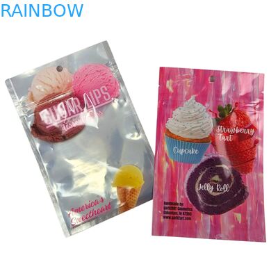 কাস্টম ডিজাইন স্ব-সিলিং আর্দ্রতা-প্রমাণ তাপ-সিলড জিপার স্বচ্ছ সামনের অ্যালুমিনিয়াম ফয়েল ব্যাক মাইলার প্লাস্টিকের ব্যাগ চিনি জন্য