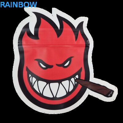 খাদ্যযোগ্য ক্যালি ৩.৫ গ্রাম ৭ গ্রাম মylar জিপলক নরম স্পর্শ গন্ধরোধী অনিয়মিত আকারের কুকি ডাই কাট প্যাকেজিং প্লাস্টিক স্যাশে ব্যাগ