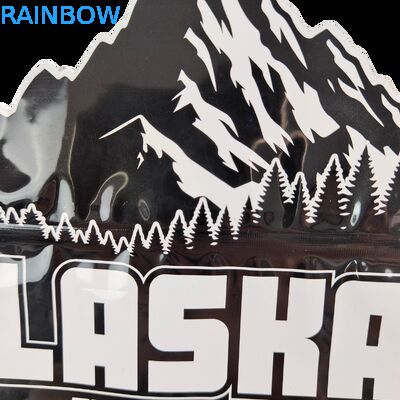 খাদ্যযোগ্য ক্যালি ৩.৫ গ্রাম ৭ গ্রাম মylar জিপলক নরম স্পর্শ গন্ধরোধী অনিয়মিত আকারের কুকি ডাই কাট প্যাকেজিং প্লাস্টিক স্যাশে ব্যাগ