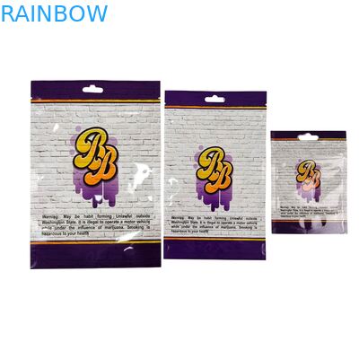 মুদ্রিত মাইলার ব্যাগের ভিতরে ভেষজ তামাক ভোজ্য গামি কুকি প্যাকেজিং চকচকে তাপ সীল বিশেষ আকৃতির প্লাস্টিক ব্যাগ