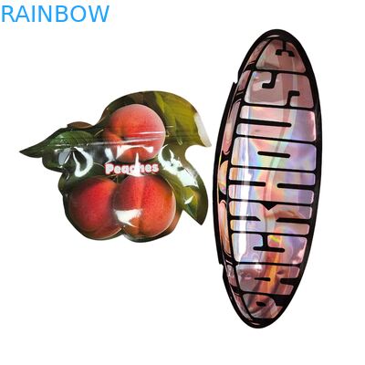 মুদ্রিত মাইলার ব্যাগের ভিতরে ভেষজ তামাক ভোজ্য গামি কুকি প্যাকেজিং চকচকে তাপ সীল বিশেষ আকৃতির প্লাস্টিক ব্যাগ