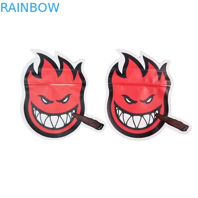 গামি হার্ব ক্যান্ডি প্যাকেজিংয়ের জন্য ডাই কাট ৩.৫ গ্রাম প্লাস্টিক ব্যাগ, চকচকে জিপার মায়লার, গন্ধরোধী, চকচকে পৃষ্ঠ