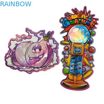 গামি হার্ব ক্যান্ডি প্যাকেজিংয়ের জন্য ডাই কাট ৩.৫ গ্রাম প্লাস্টিক ব্যাগ, চকচকে জিপার মায়লার, গন্ধরোধী, চকচকে পৃষ্ঠ