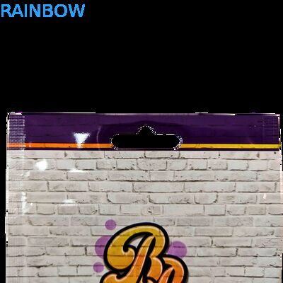 গামি হার্ব ক্যান্ডি প্যাকেজিংয়ের জন্য ডাই কাট ৩.৫ গ্রাম প্লাস্টিক ব্যাগ, চকচকে জিপার মায়লার, গন্ধরোধী, চকচকে পৃষ্ঠ