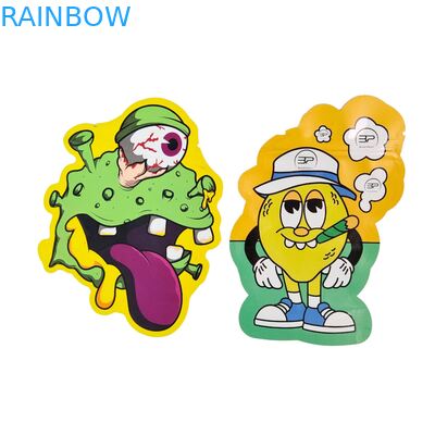 কাস্টম শেপ ৩.৫ গ্রাম ডিসপ্লে বক্স মায়লার ব্যাগ চাইল্ড প্রুফ সফট টাচ ডাই কাট ব্যাগ ১ গ্রাম, ৩.৫ গ্রাম, ৭ গ্রাম, ১৪ গ্রাম, ২৮ গ্রাম ভক্ষণযোগ্য প্লাস্টিকের জন্য