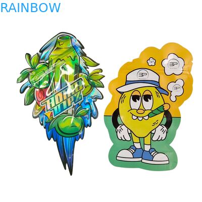 কাস্টম শেপ ৩.৫ গ্রাম ডিসপ্লে বক্স মায়লার ব্যাগ চাইল্ড প্রুফ সফট টাচ ডাই কাট ব্যাগ ১ গ্রাম, ৩.৫ গ্রাম, ৭ গ্রাম, ১৪ গ্রাম, ২৮ গ্রাম ভক্ষণযোগ্য প্লাস্টিকের জন্য