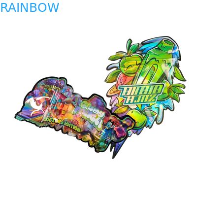 কাস্টম শেপ ৩.৫ গ্রাম ডিসপ্লে বক্স মায়লার ব্যাগ চাইল্ড প্রুফ সফট টাচ ডাই কাট ব্যাগ ১ গ্রাম, ৩.৫ গ্রাম, ৭ গ্রাম, ১৪ গ্রাম, ২৮ গ্রাম ভক্ষণযোগ্য প্লাস্টিকের জন্য