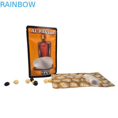 স্ট্যান্ড-আপ পাউচ প্যাকেজিং ৩-পার্শ্ব সিল ফ্ল্যাট পুনরায় ব্যবহারযোগ্য জিপলক উইন্ডো মাইলার অ্যালুমিনিয়াম ফয়েল পুনরায় ব্যবহারযোগ্য প্লাস্টিক ব্যাগ